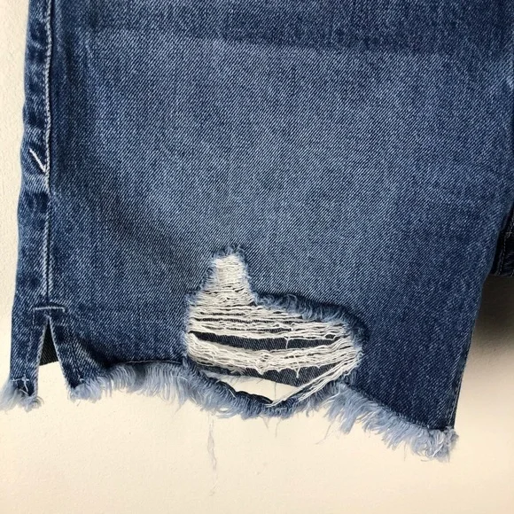 Good American- High Waist Cuttoff denim shorts - Picture 4 of 14